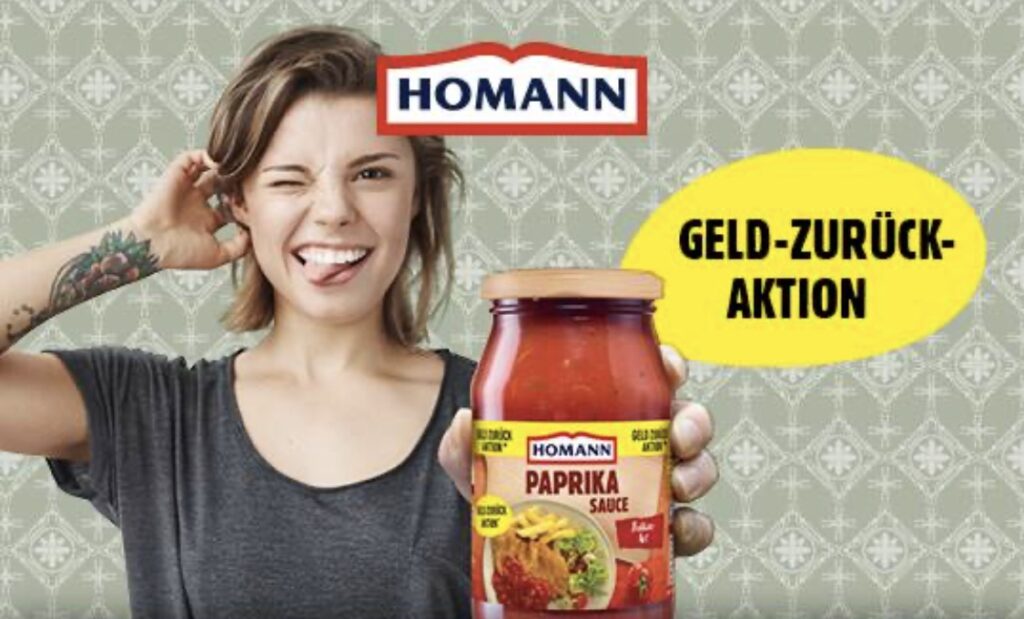 Homann Sauce gratis testen cashback - Schnäppchengans 