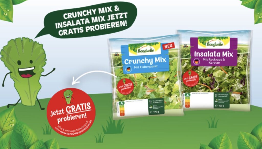 Bonduelle Salat Mix gratis testen cashback - Schnäppchengans 