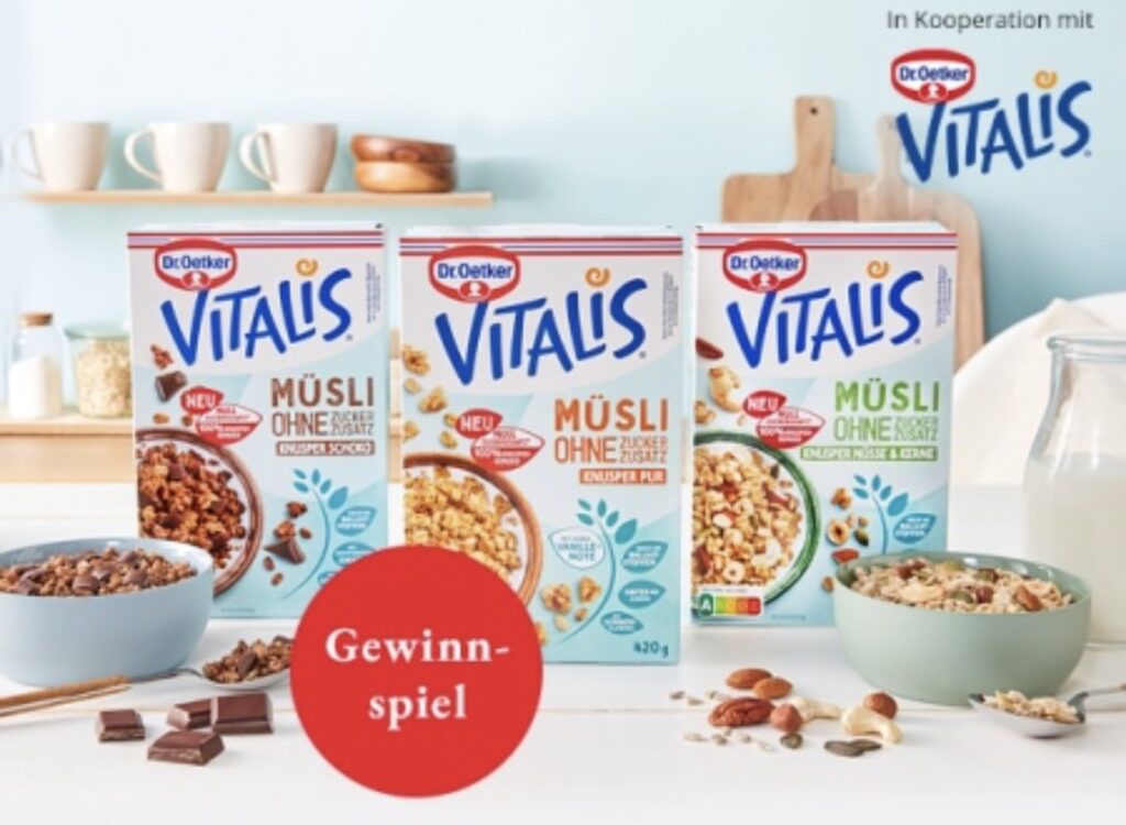 Eatsmarter Vitalis Müsli Gewinnspiel - Schnäppchengans 