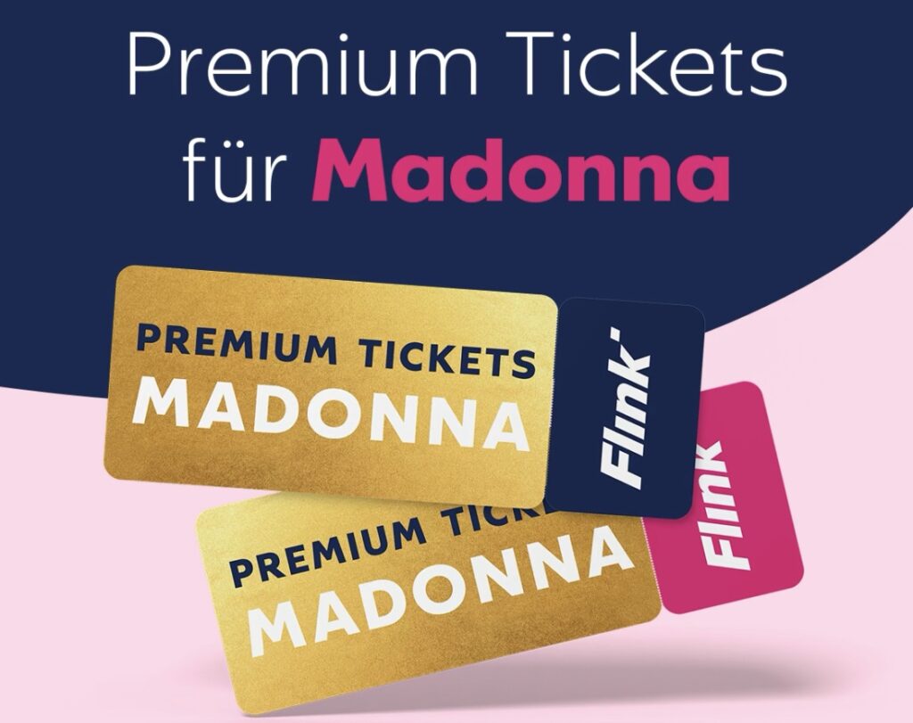 Flink Gewinnspiel Madonna Konzert - Schnäppchengans 