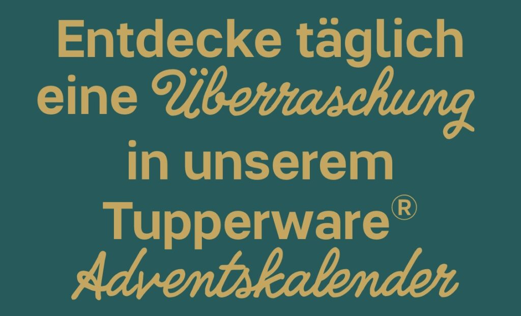Tupperware online Adventskalender 